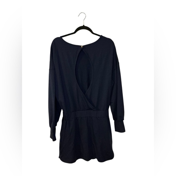 Blue Casual Long Sleeve Jumpsuit - Picture 4 of 6